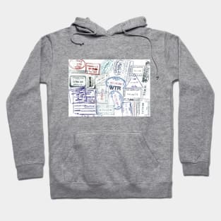 Passport prints Hoodie